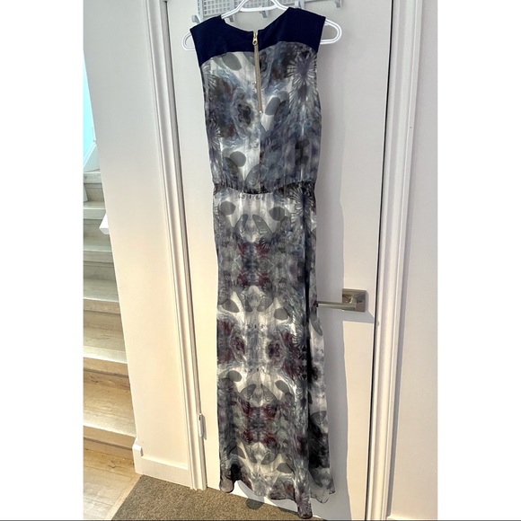 Ted Baker London Navy floral sheer maxi dress TB 2 - Picture 3 of 5